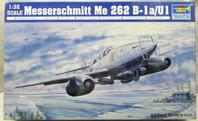 Trumpeter 1/32 Messerschmitt Me-262 B-1a/U1 Night Fighter - (Me262B1aU1), 02237 plastic model kit